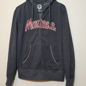 Montana gray zippered hoodie ladies SMALL